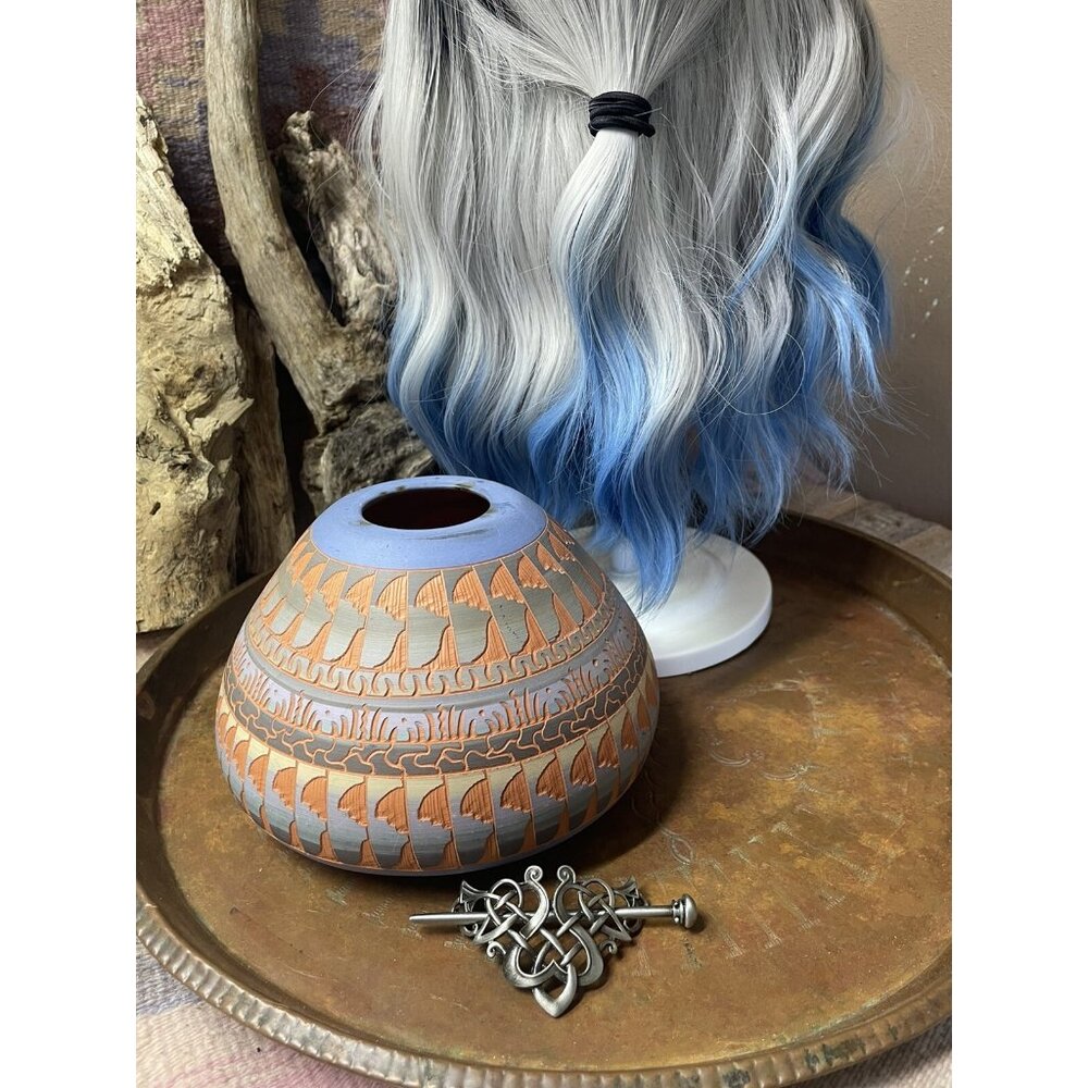 Celtic Weave Knotwork Bun Holder Women Viking Hair Stick Cage Pin Barrette Heart - Picture 14 of 16